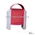 Outdoor red metallic dust bin